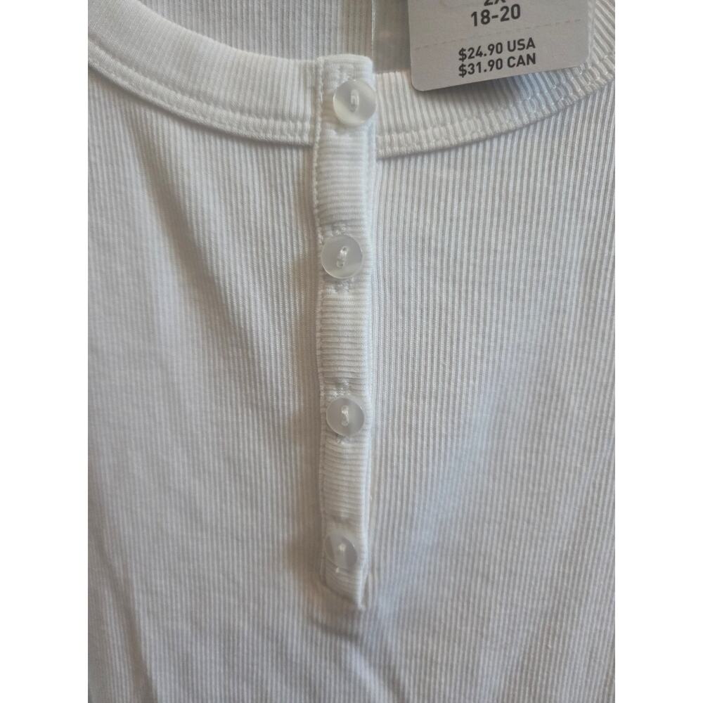 NWT Torrid Size 2 2X White Modal Ribbed Tank Top - Picture 4 of 5